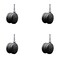 Service Caster 2-3/8'' Black Floor Safe Twin Wheel Casters 5/16 Grip Neck Stem , 4PK SCC-GN02S60-TPR-BLK-4 - alternate 1